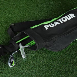 PGA TOUR G1 SET KIDS GOLF SET RH GOLF BAG GREEN AGES 3-5, FITS KIDS 42"-49"