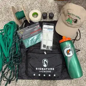 BUNDLE Lacrosse Stringing Supplies + Free Bag Green