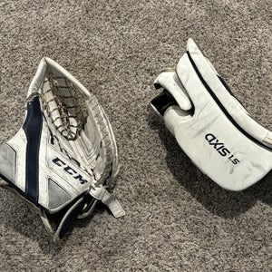 CCM Axis 1.5 Full Right Blocker and Catch Glove (Used)