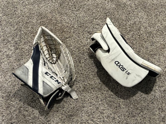 CCM Axis 1.5 Full Right Blocker and Catch Glove (Used)