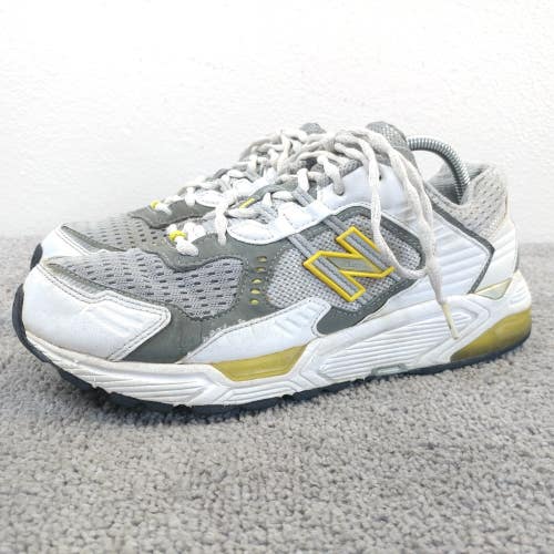 New Balance 1010 Womens Size 10 D Wide Running Shoes White Gray Yellow Low Top