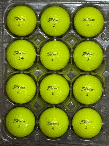 12 Titleist AVX Yellow Golf Balls