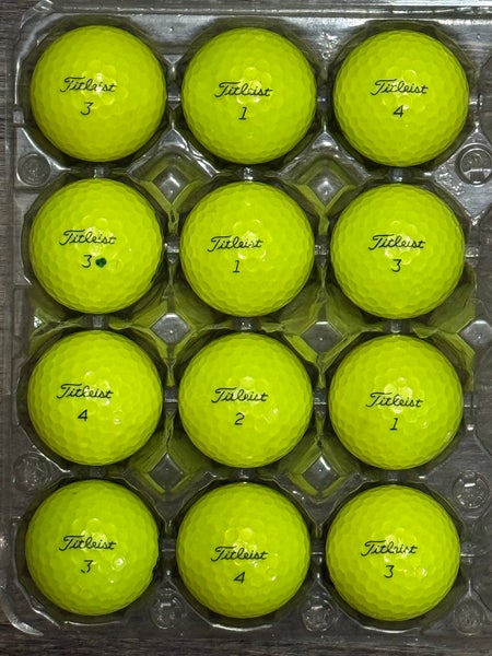 12 Titleist AVX Yellow Golf Balls