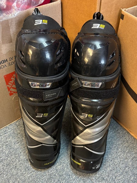 Senior Bauer Supreme 3S Pro 14" Shin Pads (New)