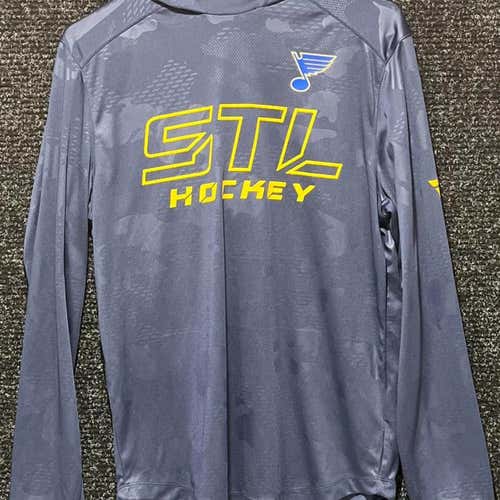 St Louis Blues Navy Blue Fanatics Lightweight Hoodie (Size S)