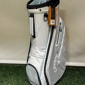 New 2023 Callaway CHEV 14 Way Golf Cart Carry Bag Silver/Glacier