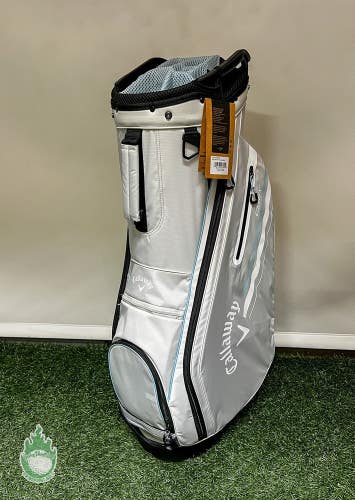 New 2023 Callaway CHEV 14 Way Golf Cart Carry Bag Silver/Glacier