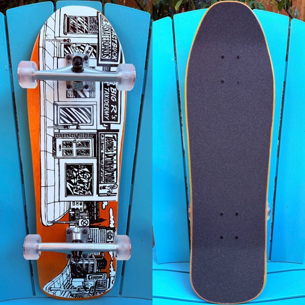Prime Skateboards Stick-O-Rama NOS Complete Skateboard 9.5” Mirror Vomit Wheels