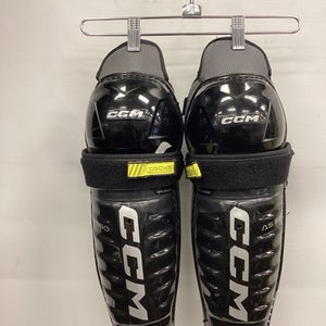 Used CCM TACKS AS580 Junior Shin Guards Black 12" 11851-S000037109