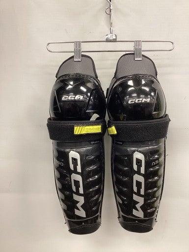 Used CCM TACKS AS580 Junior Shin Guards Black 12" 11851-S000037109