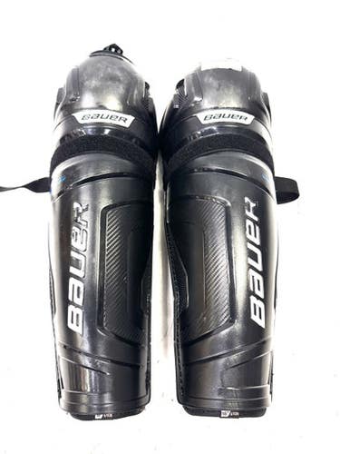 Used Bauer X Senior Shin Guards Black 16" 11860-S000297005