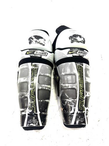 Used Bauer SUPREME Senior Shin Guards Grey 14" 11860-C000296956