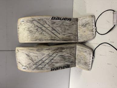 Used Bauer HYPERLITE Goalie Leg Pads Senior White 35" 11860-S000296922