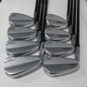 Left-Handed Ping i530 Iron Set - 4-PW, UW - Regular Flex Graphite - Red Dot