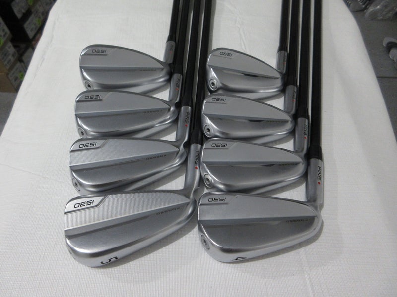 Left-Handed Ping i530 Iron Set - 4-PW, UW - Regular Flex Graphite - Red Dot