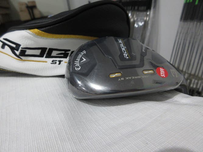Left-Handed Callaway Rogue ST Pro 3 Hybrid - 3H - 20* - Stiff Graphite - NEW