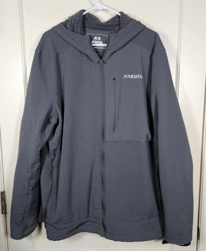 Kuiu Blockfield Fleece Hoodie Jacket Gunmetal Gray Men's Size: XXL Full Zip