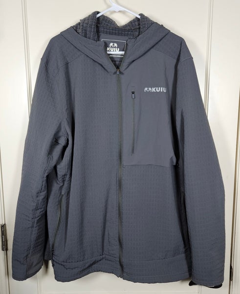Kuiu Blockfield Fleece Hoodie Jacket Gunmetal Gray Men's Size: XXL Full Zip