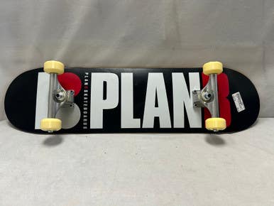 Used Plan B PLAN B 52 MM SKATBOARD Complete Skateboard Black 8" 11490-S000265301