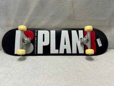 Used Plan B PLAN B 52 MM SKATBOARD Complete Skateboard Black 8" 11490-S000265301