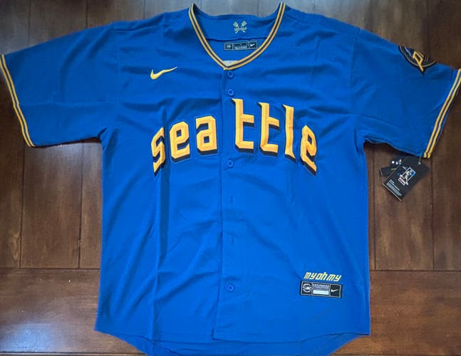 Seattle Mariners Cal Raleigh City Connect Jersey Adult Large NWT