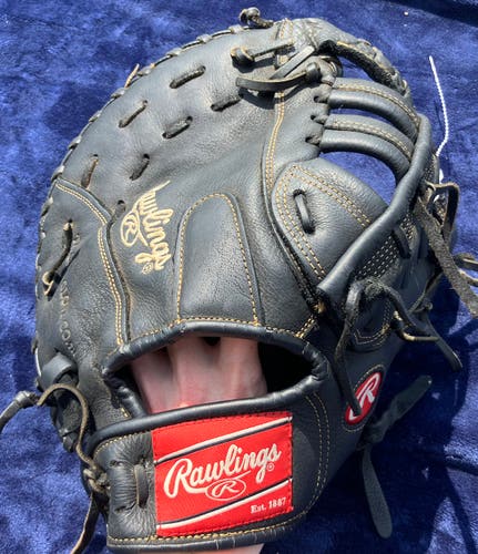 Black Adult Rawlings Renegade RH First Base Baseball Glove 12.5" (Used)