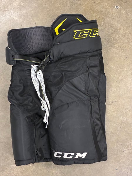 Black Senior Medium CCM Tacks Hockey Pants (Used)