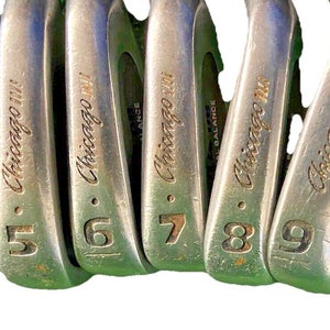 Chicago Golf 944 DB Tour Iron Set 3-9,SW Stiff Steel 5i/37.5" RH Good Grips