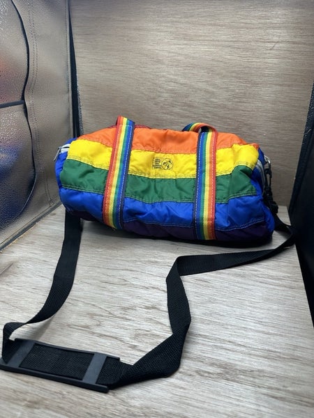 Vintage Rainbow Triathlon Small Gym Bag Duffle