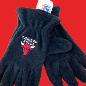 Chicago Bulls Vintage Late '90s NBA Women's Black Fleece NOS Gloves (New)