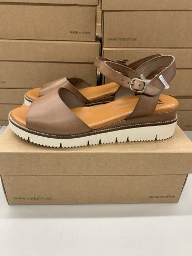 BTU by Bertuchi Myla Tostado Women's 37 & 41 Brown Wedge Sandal Made in Spain