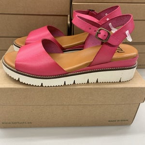 BTU by Bertuchi Myla Fuxia Women's 37 38 39 40 Pink Wedge Sandal Made in Spain