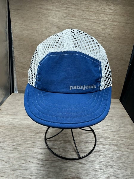 Patagonia Duckbill Cap Blue White Multi Fishnet Adjustable Hat XS/small