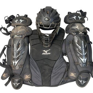 Used Mizuno SAMURAI Catchers Chest Protector Black Adult 11835-S000197816
