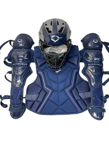 Used Evoshield PRO SRZ 2.0 CATCH SET Catchers Chest Protector Navy Blue Adult 11835-S000197829