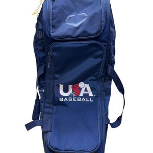 Used Evoshield TAKEOVER WHEEL BAG BB/SB Player Wheeled Bag Navy Blue 11835-S000197838