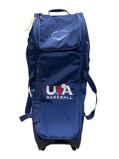 Used Evoshield TAKEOVER WHEEL BAG BB/SB Player Wheeled Bag Navy Blue 11835-S000197838