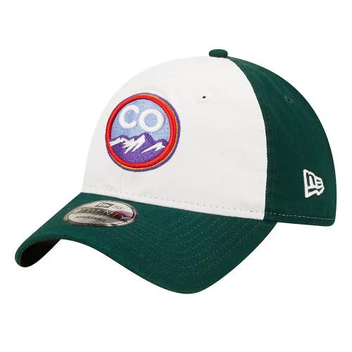 Men's Colorado Rockies New Era 920 White 2022 City Connect Strapback Hat Dad Cap
