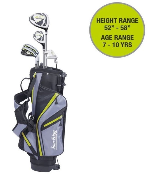 Tour Edge Hot Launch HL-J Junior 5 Piece Left Hand Set Lime Green With Bag