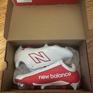 Red Men's Size M 9.0 (W 10.0) Adult New Balance Low Top Molded Cleats (New)