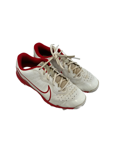 Used Nike ALPHA HUARACHE 4 KEYSTONE BB/SB Cleats Red And White Junior 04.5 11692-S000140484
