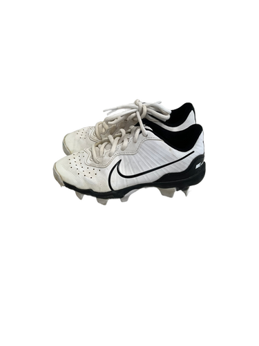 Used Nike ALPHA HUARACHE KEYSTONE BB/SB Cleats White Youth 13.0 11692-S000140545