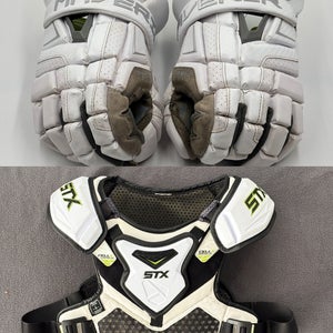 STX Cell V Pads Adult Small and Maverik M6 Gloves (Used)