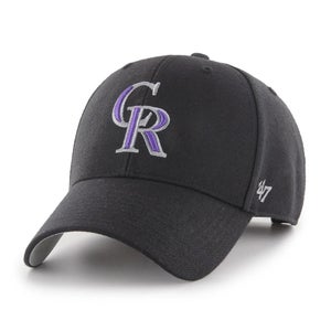 Colorado Rockies 47' Black MLB MVP Adjustable Strapback Hat