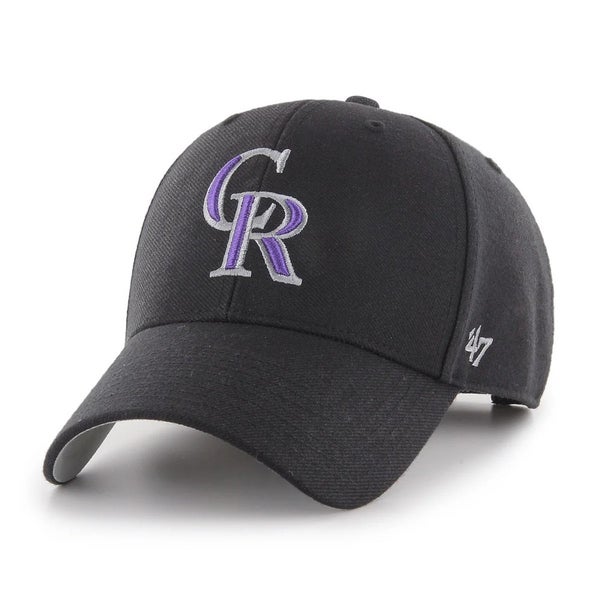 Colorado Rockies 47' Black MLB MVP Adjustable Strapback Hat