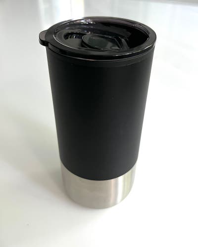 Insulated Tumbler wz Lid Coffee cup Water Bottle black 16 oz nWOT