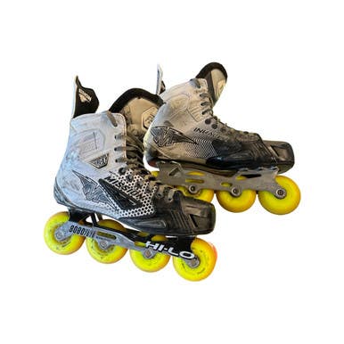 Used Mission INHALER FZ-5 Roller Hockey Skates White Senior 9 10299-S000300281