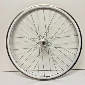 Oval Concepts 32-Spoke Silver Aero Aluminum Bolt-On 700C Front Wheel CLEAN
