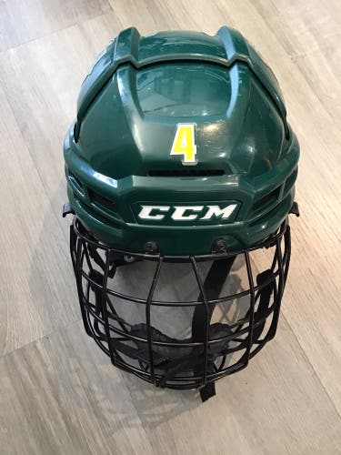 Clarkson University Large CCM Super Tacks X Helmet Pro Stock #4 (Used)