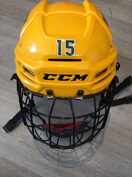 Clarkson University Medium CCM Tacks 910 Helmet Pro Stock #15 (Used)